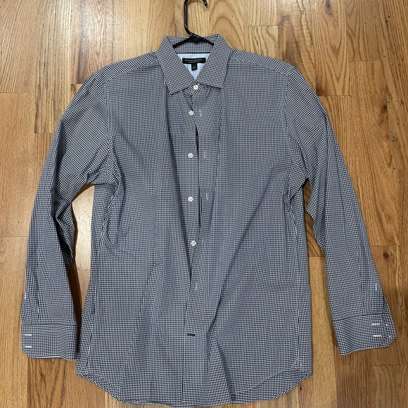 banana republic non iron slim fit gingham shirt size large - Picture 2 of 2